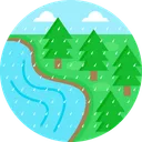 Free Rain River Forest Icon