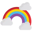 Free Rainbow Sky Cloud Icon