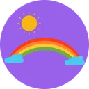 Free Rainbow Bow Clouds Icon