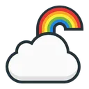 Free Rainbow Weather Cloud Icon