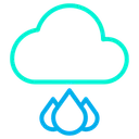 Free Rain Rainy Droplets Icon