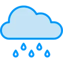 Free Rainy Clouds Rain Weather Icon