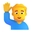 Free Raising Hand Color Icon