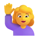 Free Raising Hand Color Icon
