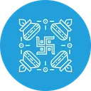 Free Rangoli Design Swastika Icon