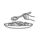 Free White Line Ravioli Illustration Ravioli Food Icon