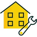 Free Rebuilding Service House Home Icon
