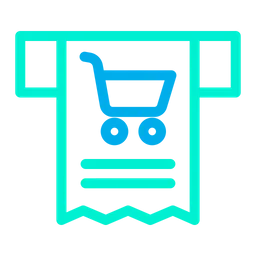 Free Receipt Cart  Icon