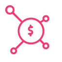 Free Red Fintech Financiero Icon