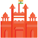 Free Red Fort Fort National Building Icon