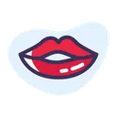 Free Lip Kiss Red Icon