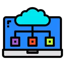 Free Portatil Nube Pantalla Icono