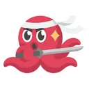Free Red Octopus  Icon