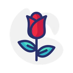 Free Red Rose  Icon