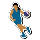 Free Regatear Pelota Baloncesto Chica Icono