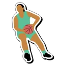 Free Regatear Pelota Baloncesto Chica Icono