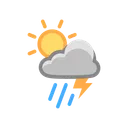 Free Regen Donner Sonne Symbol