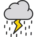 Free Regen Mit Sturm Regnerisches Wetter Donner Mit Regen Symbol