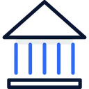 Free Regierung Blau Schwarz Linear Symbol