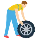 Free Reifenwechsel Automechaniker Autoreparatur Symbol