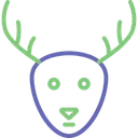 Free Reindeer Animal Reindeer Head Icon