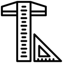 Free T Quadrat Zimmermannsmassstab Lineal Symbol