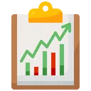 Free Relatorio Crescimento Grafico Ícone