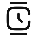 Free Reloj Cuadrado Minimalista Icon