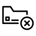 Free Remove Folder Delete Icon