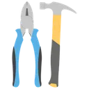 Free Hammer And Plier Repairing Tool Maintenance Tool Icon