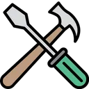 Free Hammer Screw Driver Hammer Screwdriver Icon