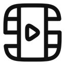 Free Reproduccion De Fotogramas De Video Vertical Icono