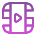 Free Reproduccion De Fotogramas De Video Vertical Icono