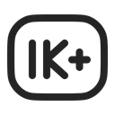 Free Outline Resolution K Icon