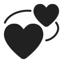 Free Hearts High Contrast Icon