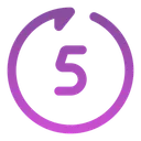 Free Rewind Seconds Forward Icon