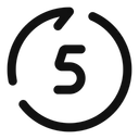 Free Rewind Seconds Forward Icon