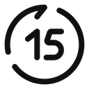 Free Rewind Seconds Forward Icon