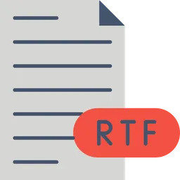Free Rich Text Format File Icon - Download in Flat Style