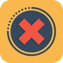 Free Croce Declino Falso Icon