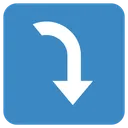 Free Right Arrow Curving Icon