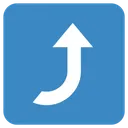Free Right Arrow Curving Icon