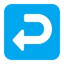 Free Arrow Curving Left Icon