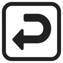 Free Arrow Curving Left Icon