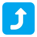 Free Arrow Curving Up Icon