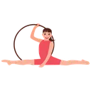 Free Ring Exercise Yoga Pose Flexible Figure Icon