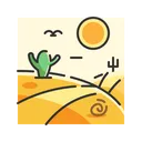 Free X Road Desert Icon