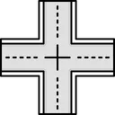Free Road Intersection Arrows Four Way Icon