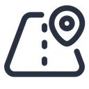 Free Road Location Navigation Outline Icon