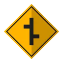 Free Road Sign Right Left Icon